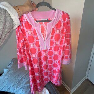 Pink Cabana Life Sun Protective Dress ( XL, 10-14, stretchy forgiving material)